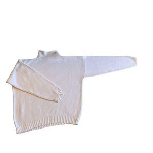 Vintage Club Monaco cream cotton roll neck sweater